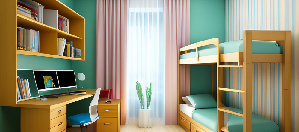 Yellow Coloured Furniture For Kids Room - Beautiful Homes