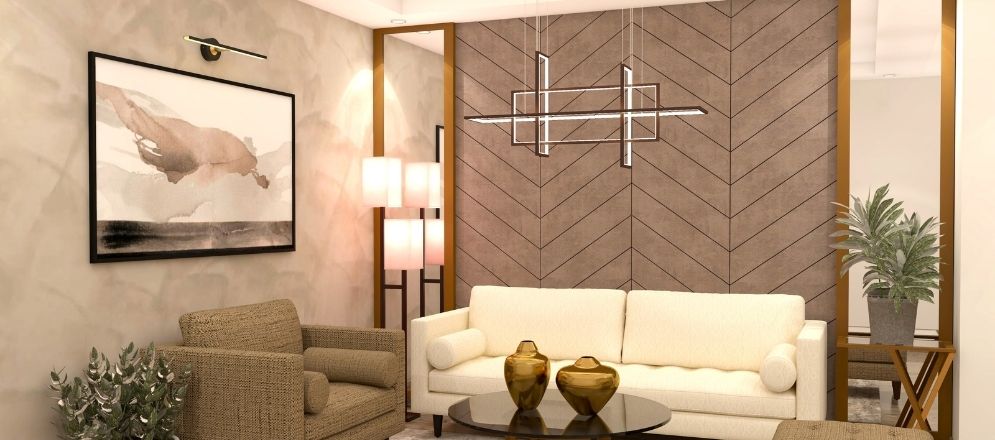 Living room geometric light - Beautiful Homes