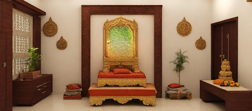 Artistic pooja room design - Beautiful Homes