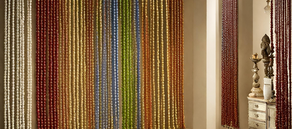 Bead curtains for pooja room - Beautiful Homes