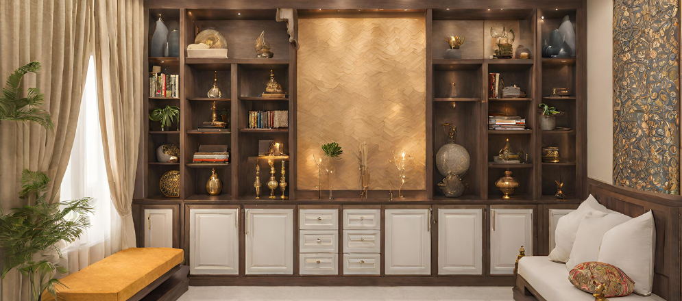 Compact corner pooja unit design - Beautiful Homes