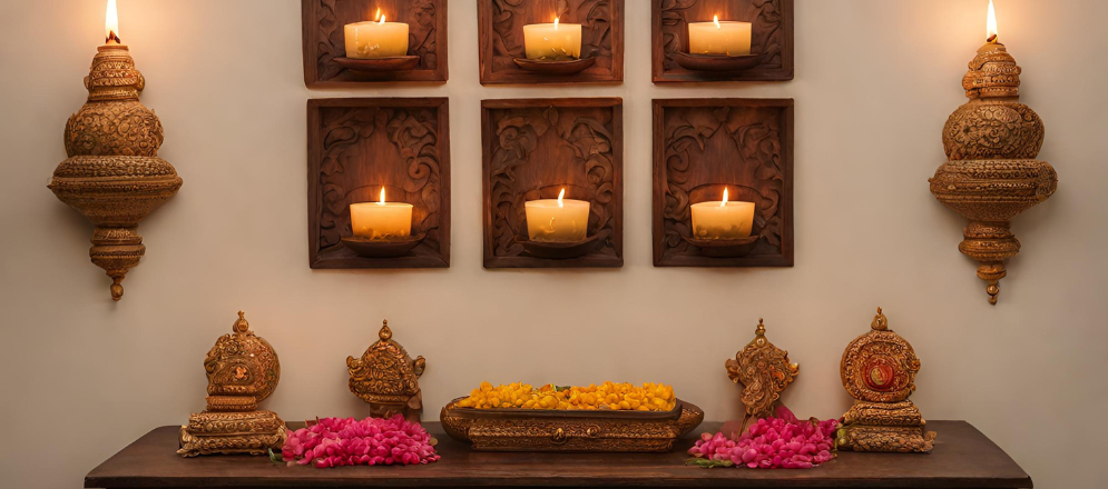 Diya holder for pooja room - Beautiful Homes