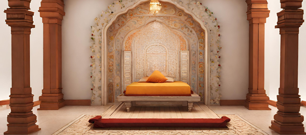 Floor rested mandir design - Beautiful Homes