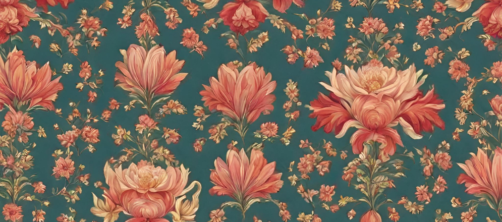 Floral wallpaper for pooja room - Beautiful Homes