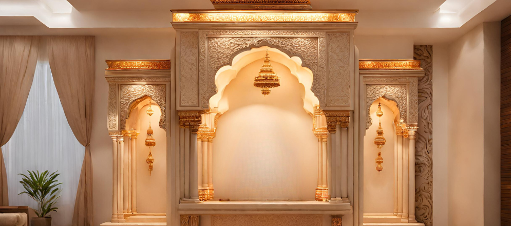 Gracious pooja room design - Beautiful Homes