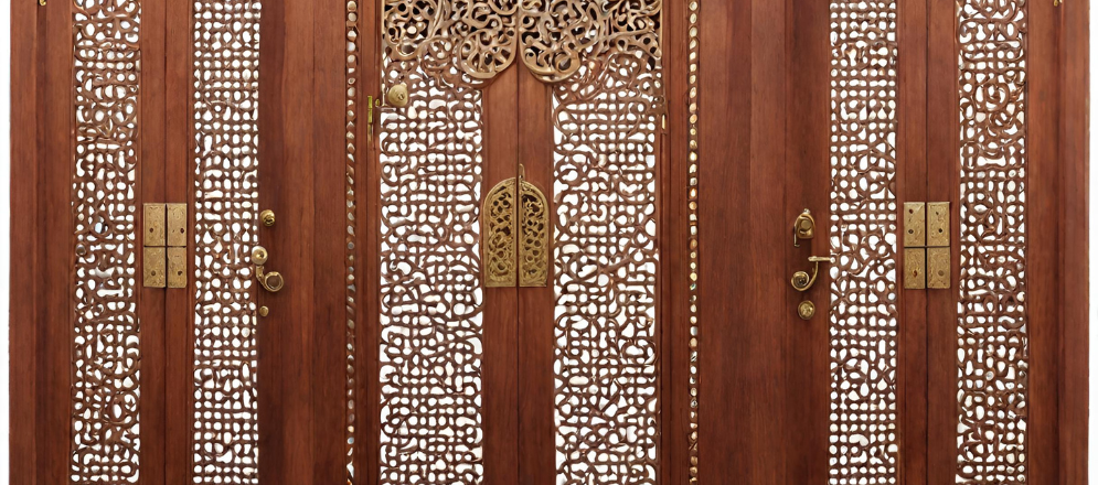 Jaali door design for pooja room - Beautiful Homes