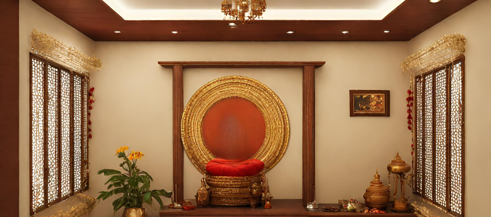 Pooja room lighting design - Beautiful Homes