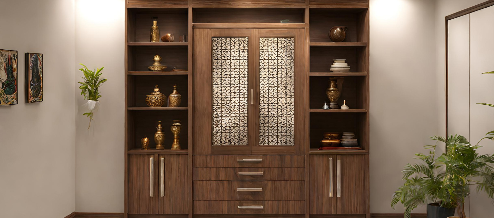 Pooja room cupboard design- Beautiful Homes