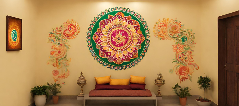 Rangoli design for pooja room - Beautiful Homes