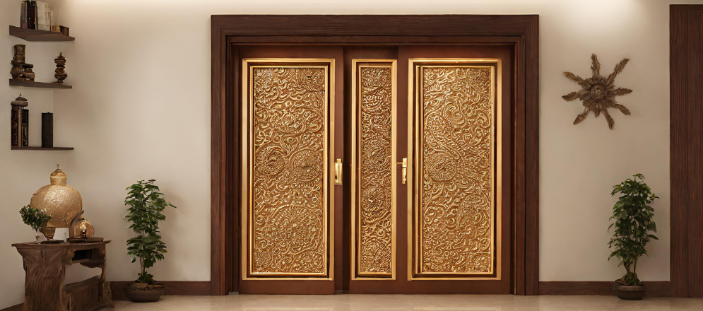 Sliding door design for pooja room - Beautiful Homes