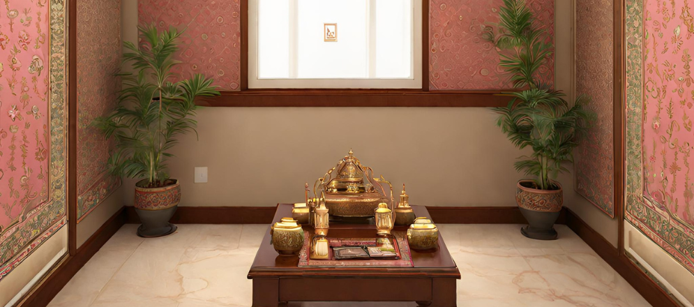 Spiritual wallpaper for pooja room - Beautiful Homes