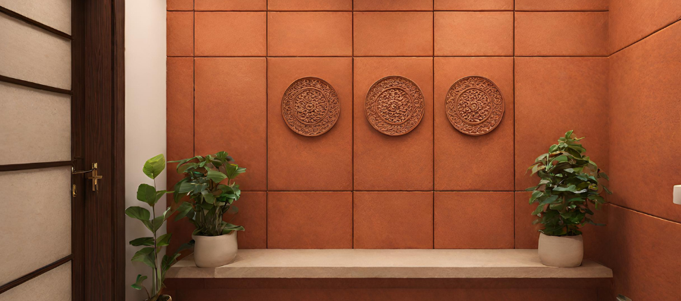 Terracotta tile for pooja room - Beautiful Homes