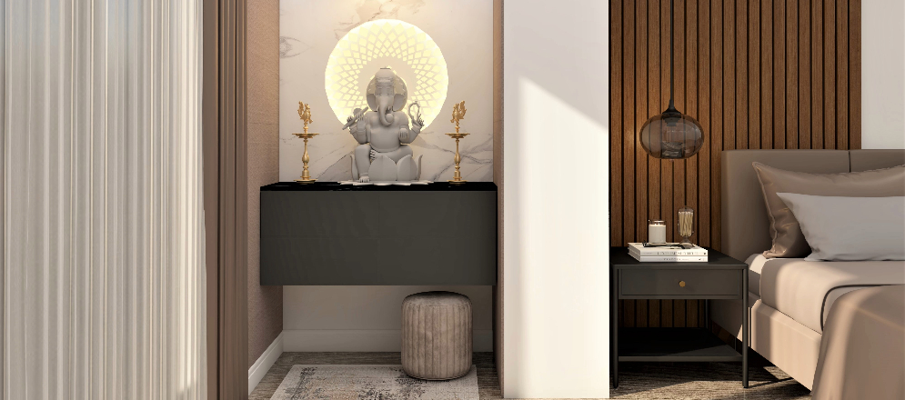 Tidy pooja room design - Beautiful Homes