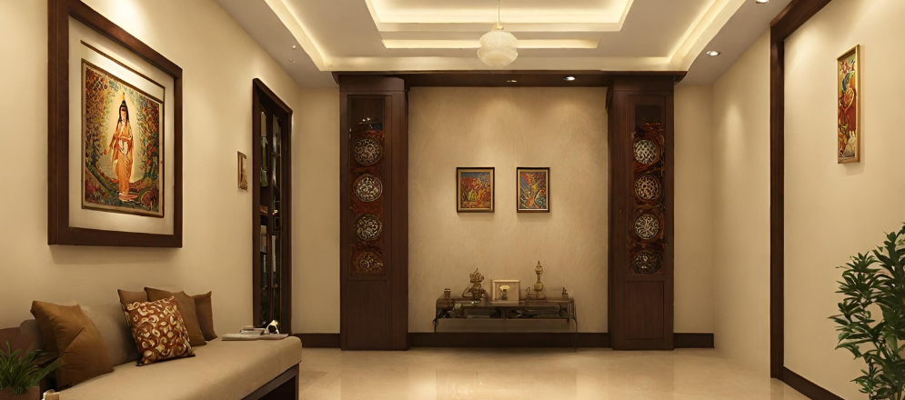Vitrified tile flooring for pooja room - Beautiful Homes