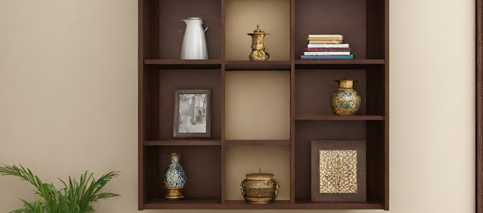 Wall mounted shelves for pooja room - Beautiful Homes