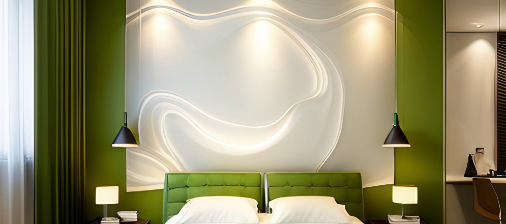 Abstract bedroom POP design - Beautiful Homes