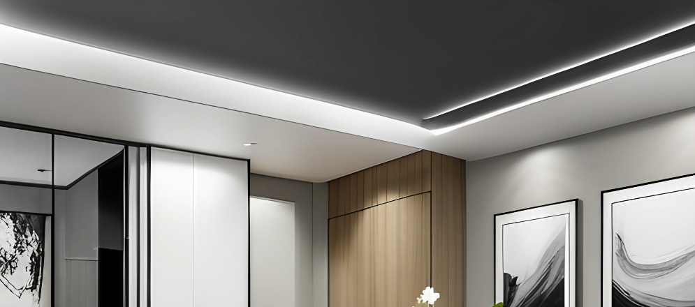Contrasting false ceiling design - Beautiful Homes