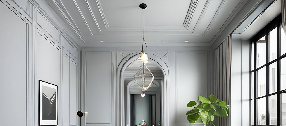 Monochromatic false ceiling design - Beautiful Homes