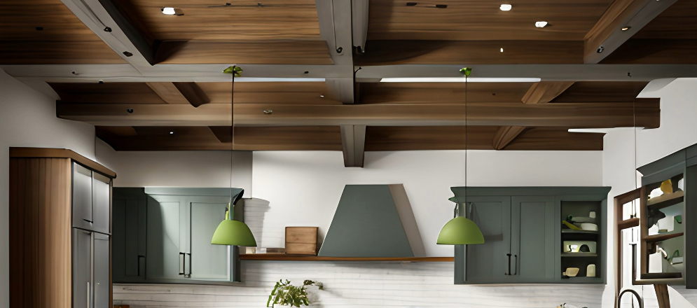 POP beam kitchen design - Beautiful Homes