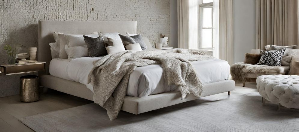 Bedroom interior design with textured walls - Beautiful Homes