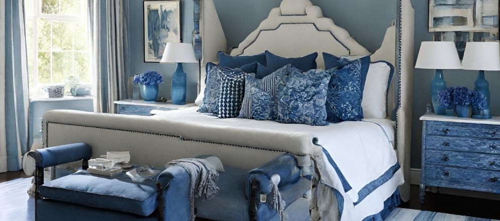 Blue bedroom design - Beautiful Homes