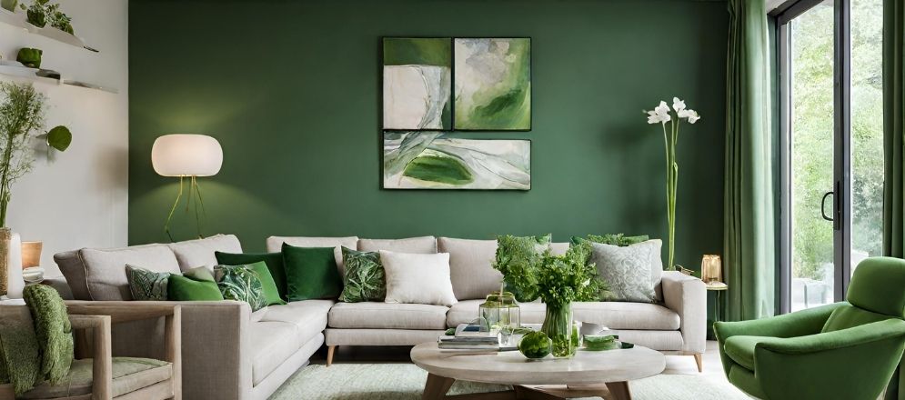Green living area design - Beautiful Homes