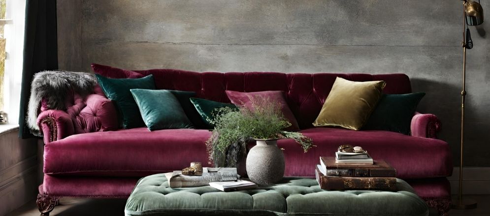 Living area design with classic fabrics - Beautiful Homes