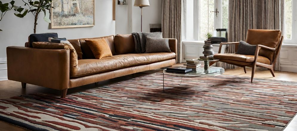 Living room design with leather sofa - Beautiful Homes