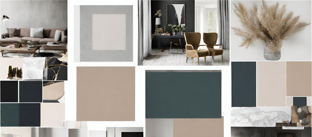 Room interior design with mood boards - Beautiful Homes