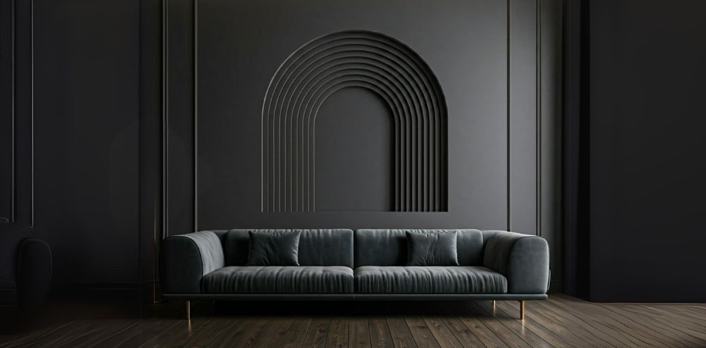 Arched wall panel for a gothic theme living room - Beautiful Homes