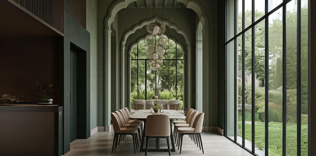 Indian arch design for a large dining room - Beautiful Homes