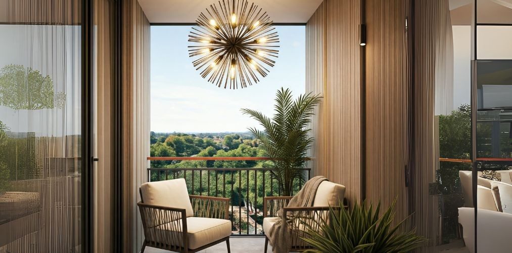 Balcony with seating, greenery, and scenic view - Beautiful Homes
