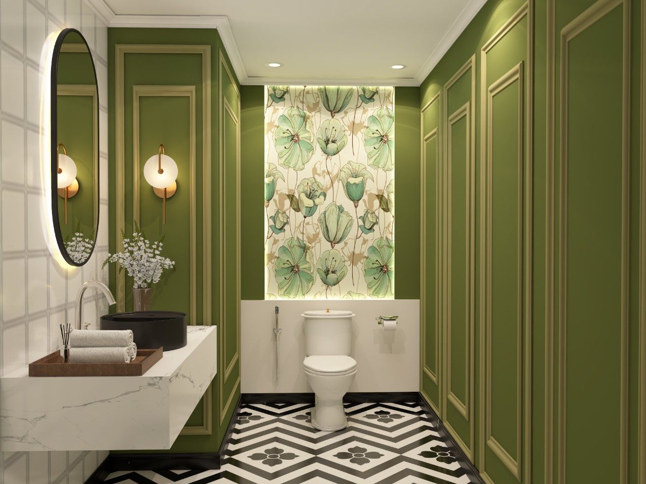 Modern art deco bathroom design - Beautiful Homes