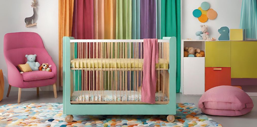 Baby cot design for a colourful bedroom - Beautiful Homes
