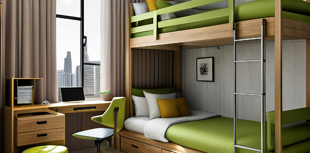 Bunk bed design for kid's bedroom-Beautiful Homes