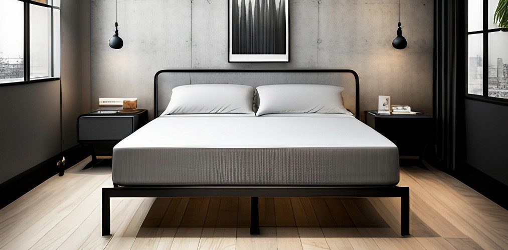 Steel bed design for a modern bedroom-Beautiful Homes