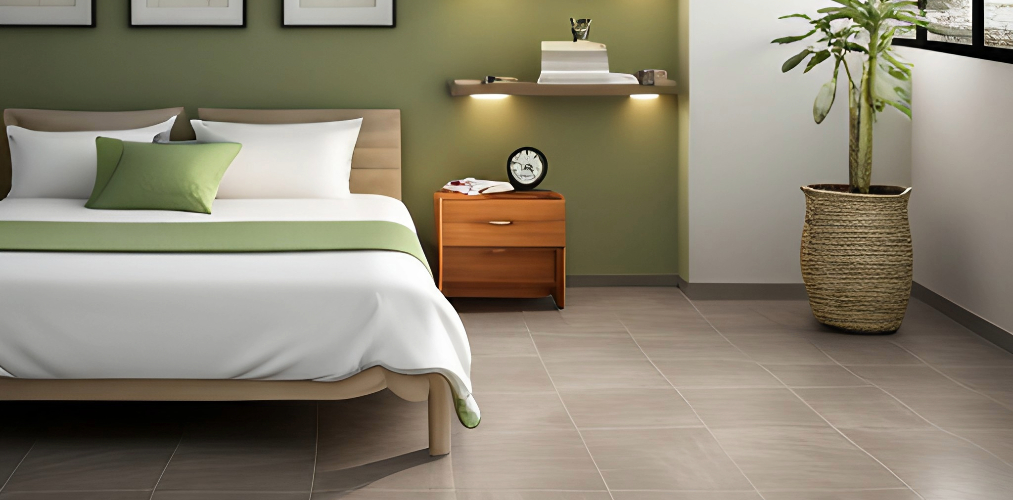 Bedroom floor design with vitrified tiles-Beautiful Homes