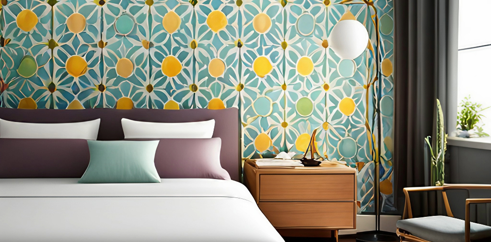 Colorful wall tiles for master bedroom-Beautiful Homes