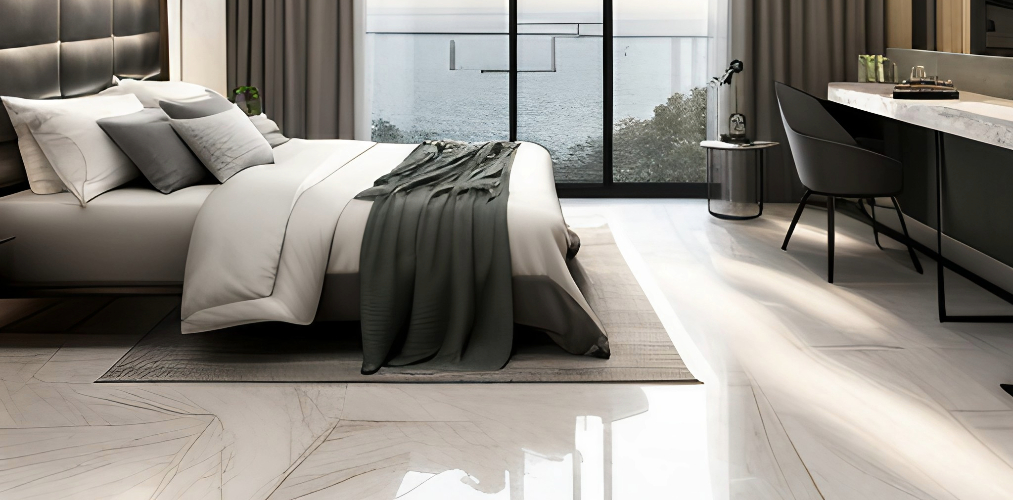 Modern bedroom tiles with italian marble-Beautiful Homes