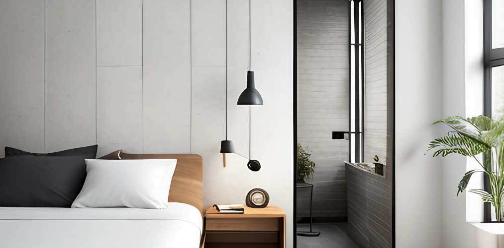 White and grey wall tiles for bedroom-Beautiful Homes