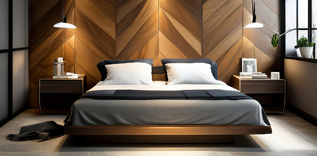 Wooden wall tiles for guest bedroom-Beautiful Homes