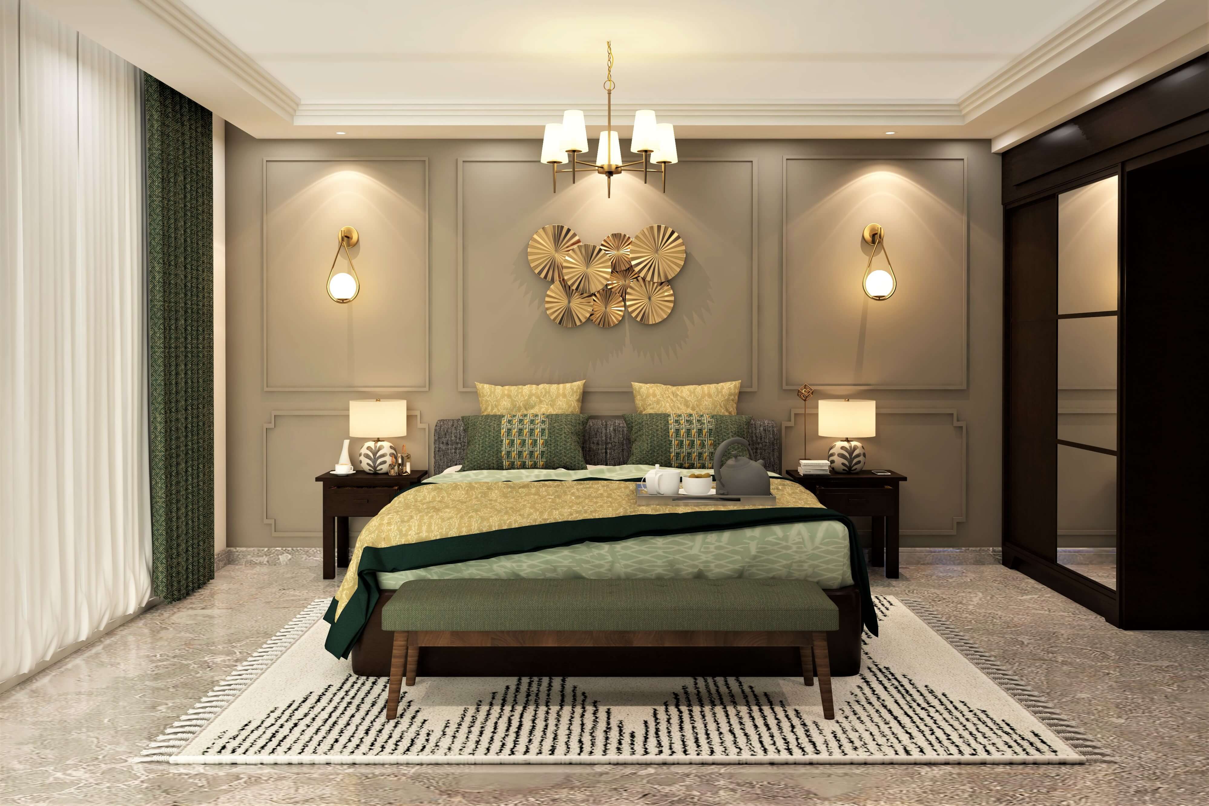 A Classic Modern Indian Bedroom Design 