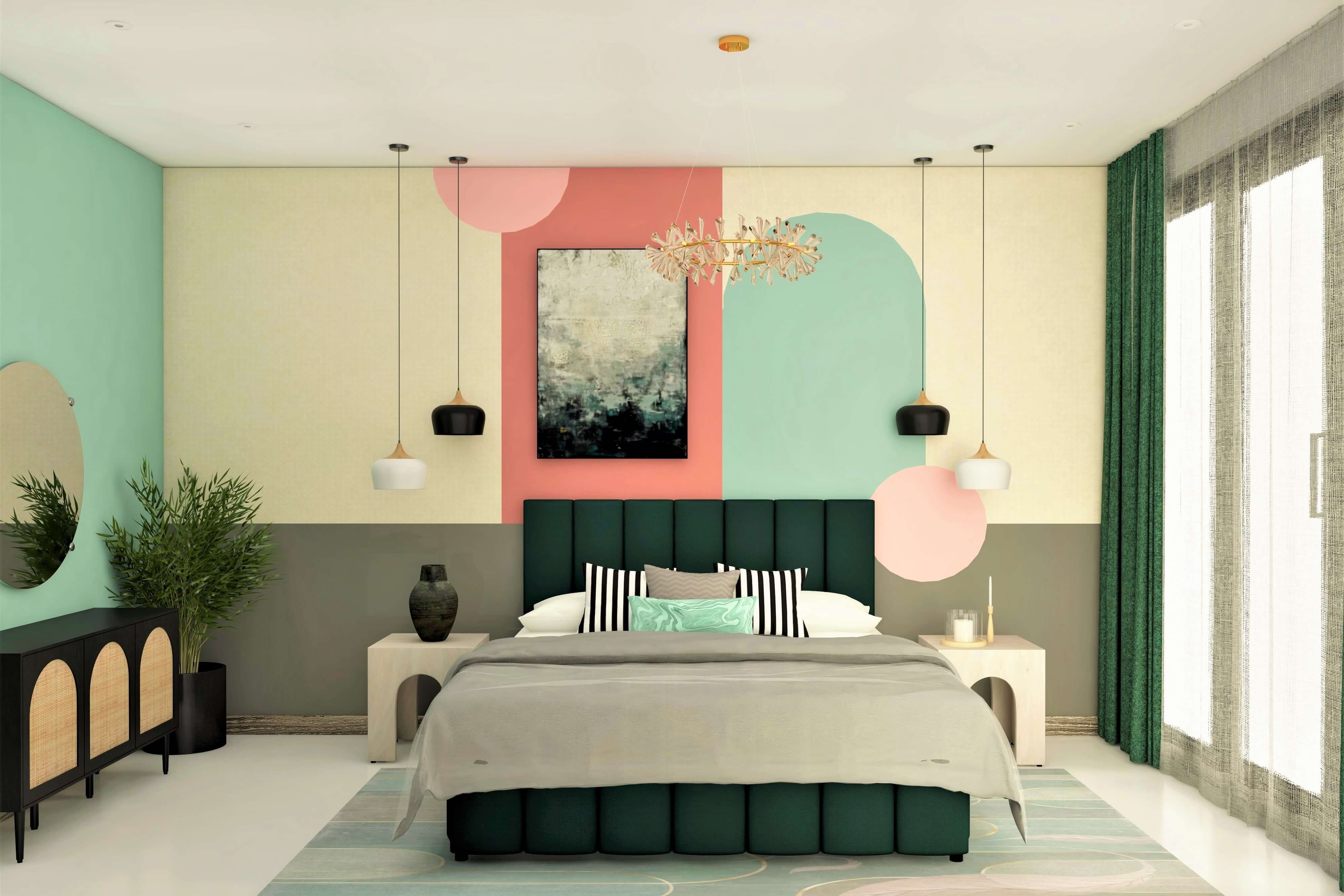Colourful pastel bedroom with classy furniture - Beautiful Homes