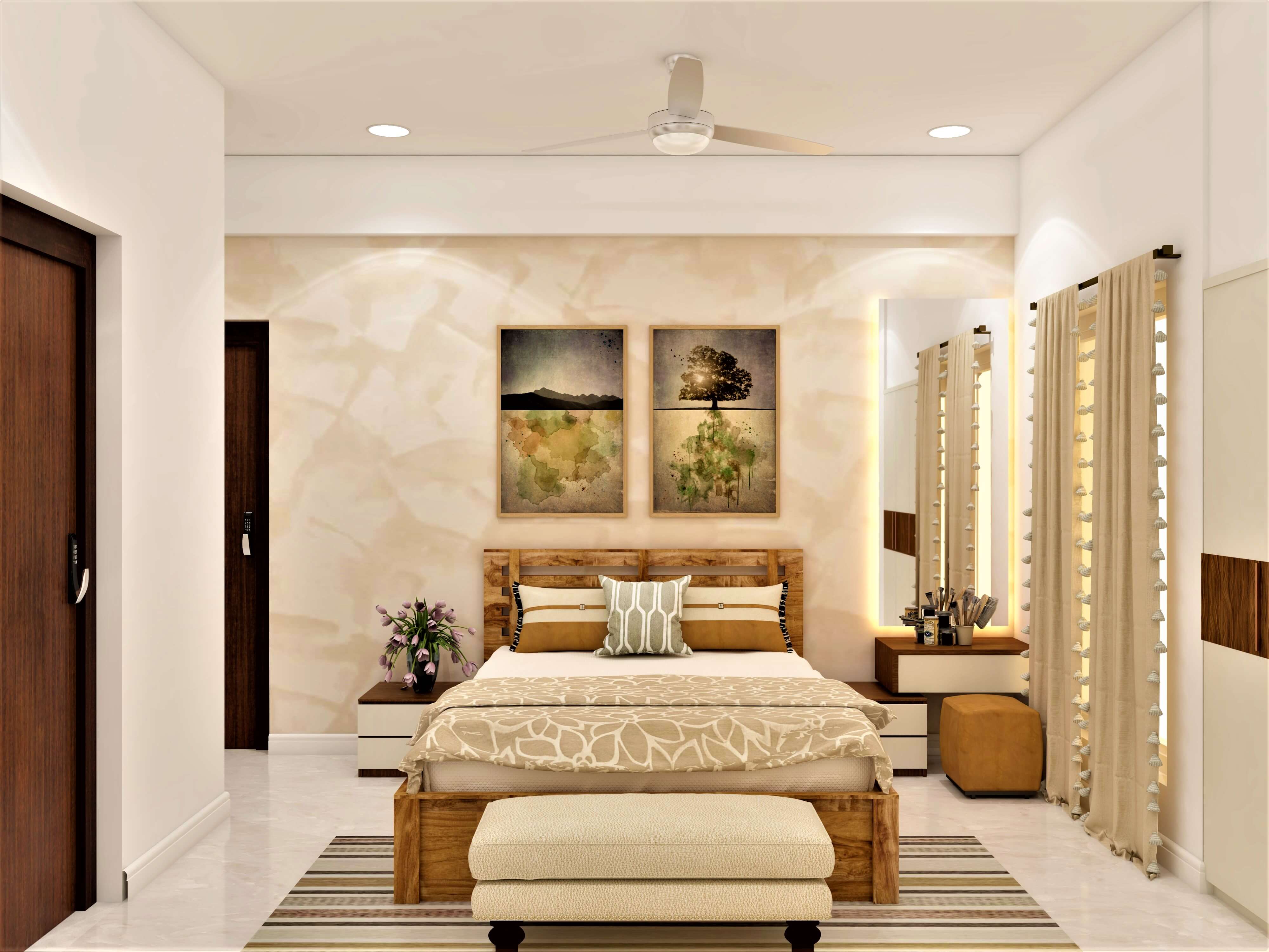 Neutral toned modern bedroom design - Beautiful Homes