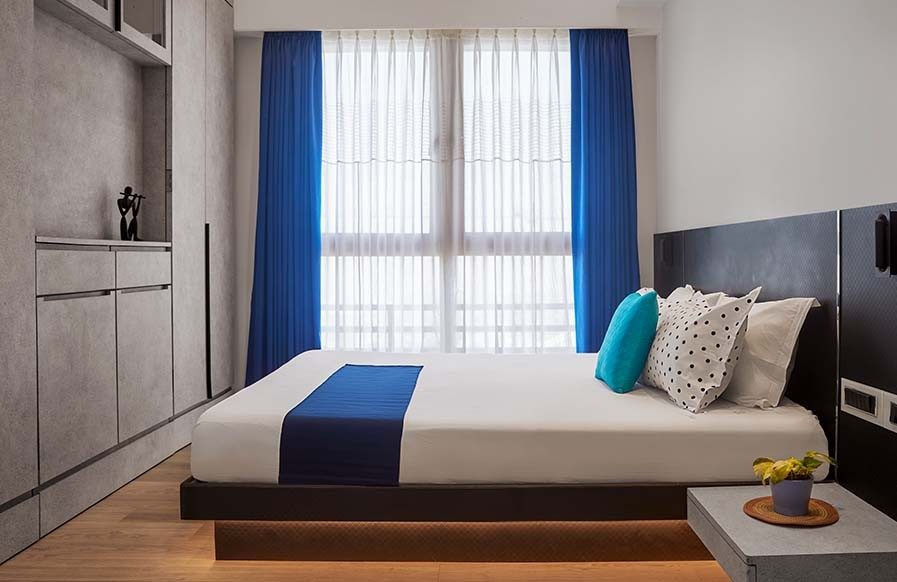 A restful modern bedroom with white colour palette - Beautiful Homes