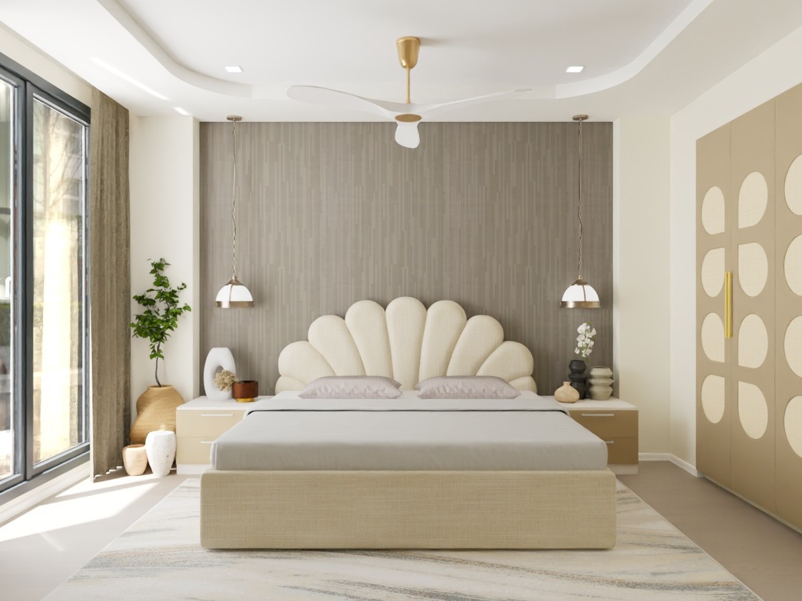 Neutral bedroom with modern design elements - Beautiful Homes