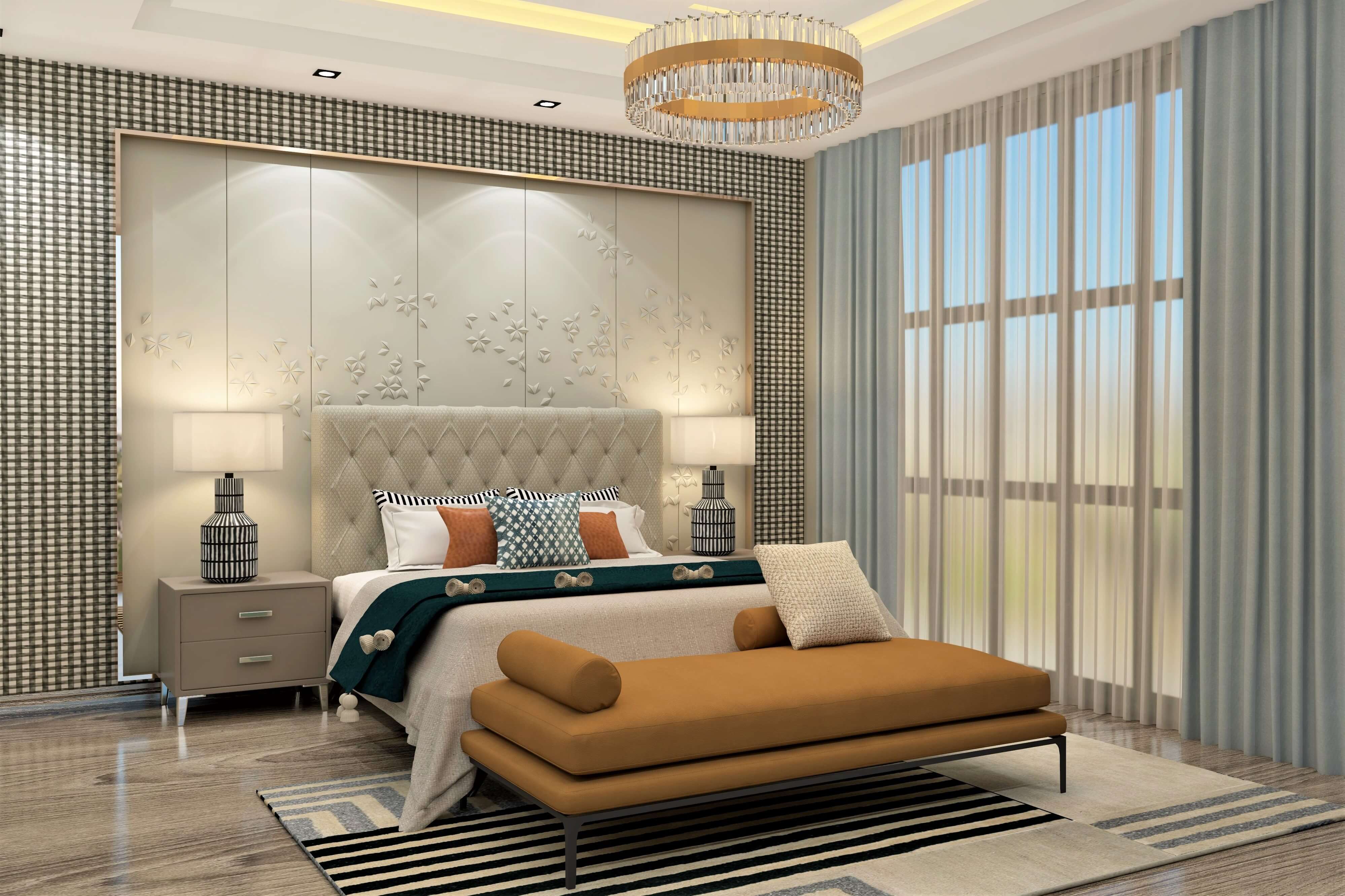 Contemporary bedroom design with a day bed - Beautiful Homes