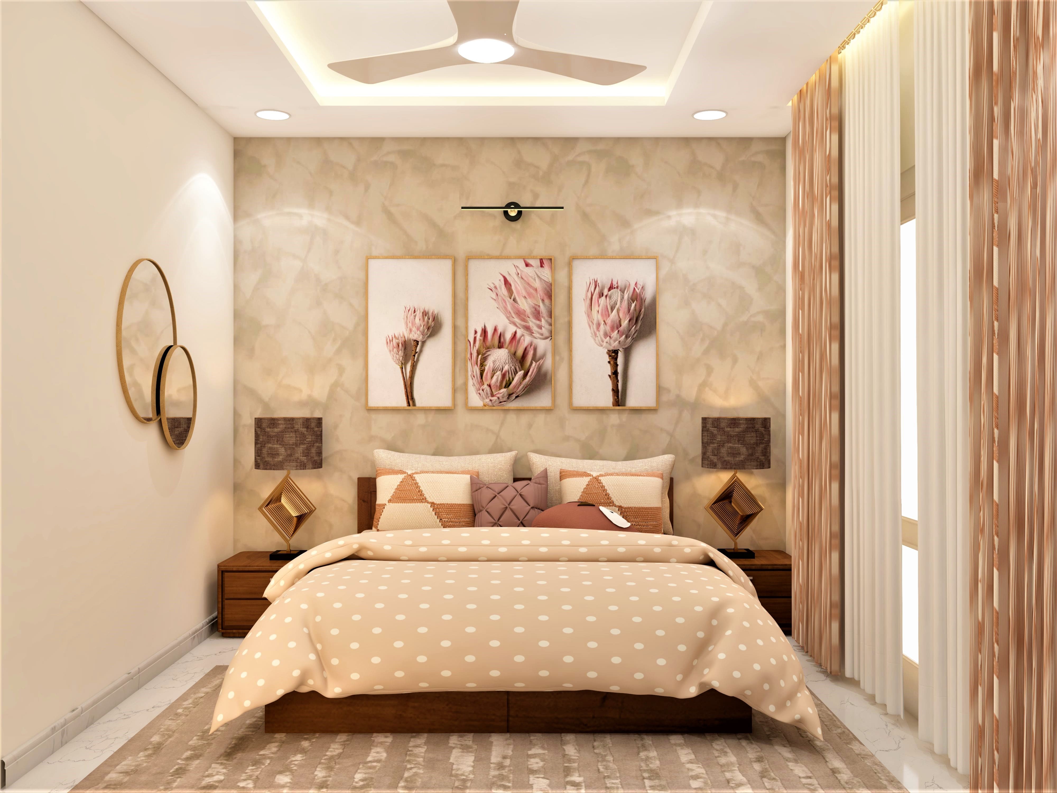 Contemporary bedroom design with stucco marble texture - Beautiful Homes