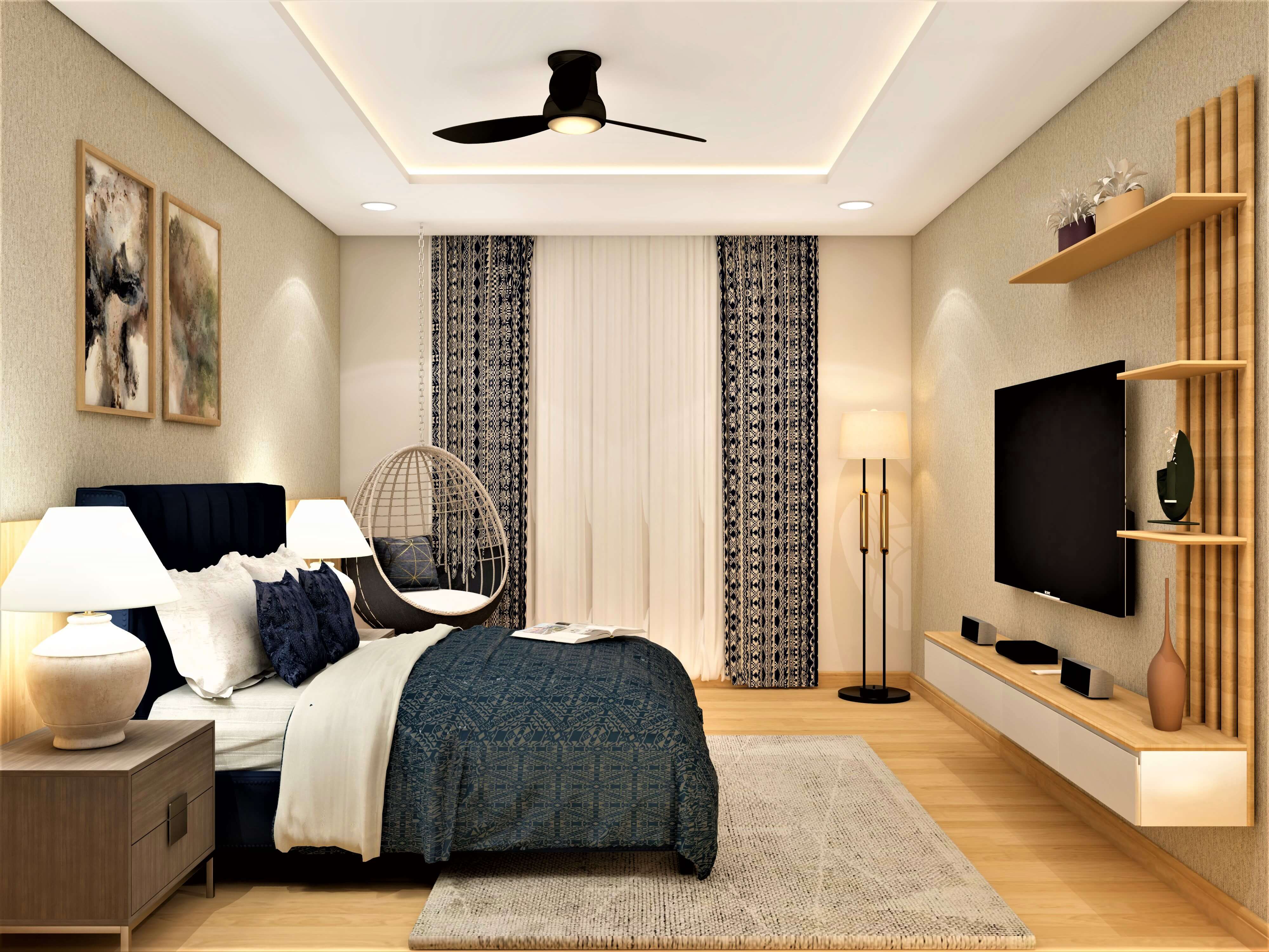 Elegant master bedroom design with wall panelling - Beautiful Homes