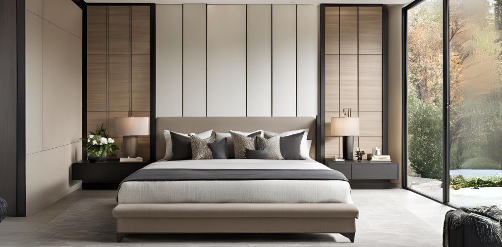 Elegant master bedroom with neutral colours - Beautiful Homes